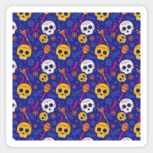 Brightly Colored Skulls Sticker